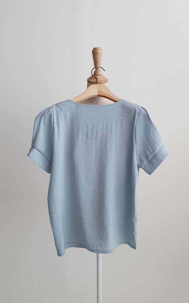 반팔 티셔츠 라벤더 색상 이미지-S1L17